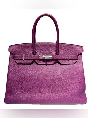 H birkin 40 vintage PLK Togo anemone Purple  Leather GHW FLAWED GEM